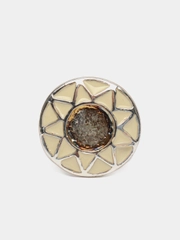 Кольцо женское Teosa, серебристое, из бижутерного сплава, с эмалью