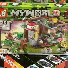 Серебряный конструктор Minecraft(Майнкрафт) My World(Мой мир) совместим с Лего (Lego) 340-550 деталей