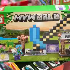 Карамельный конструктор Minecraft(Майнкрафт) My World(Мой мир) совместим с Лего (Lego) 340-550 деталей