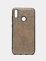 Золотой чехол Huawei Y7 2019, Хуавей У7 2019 силиконовый с блестками
