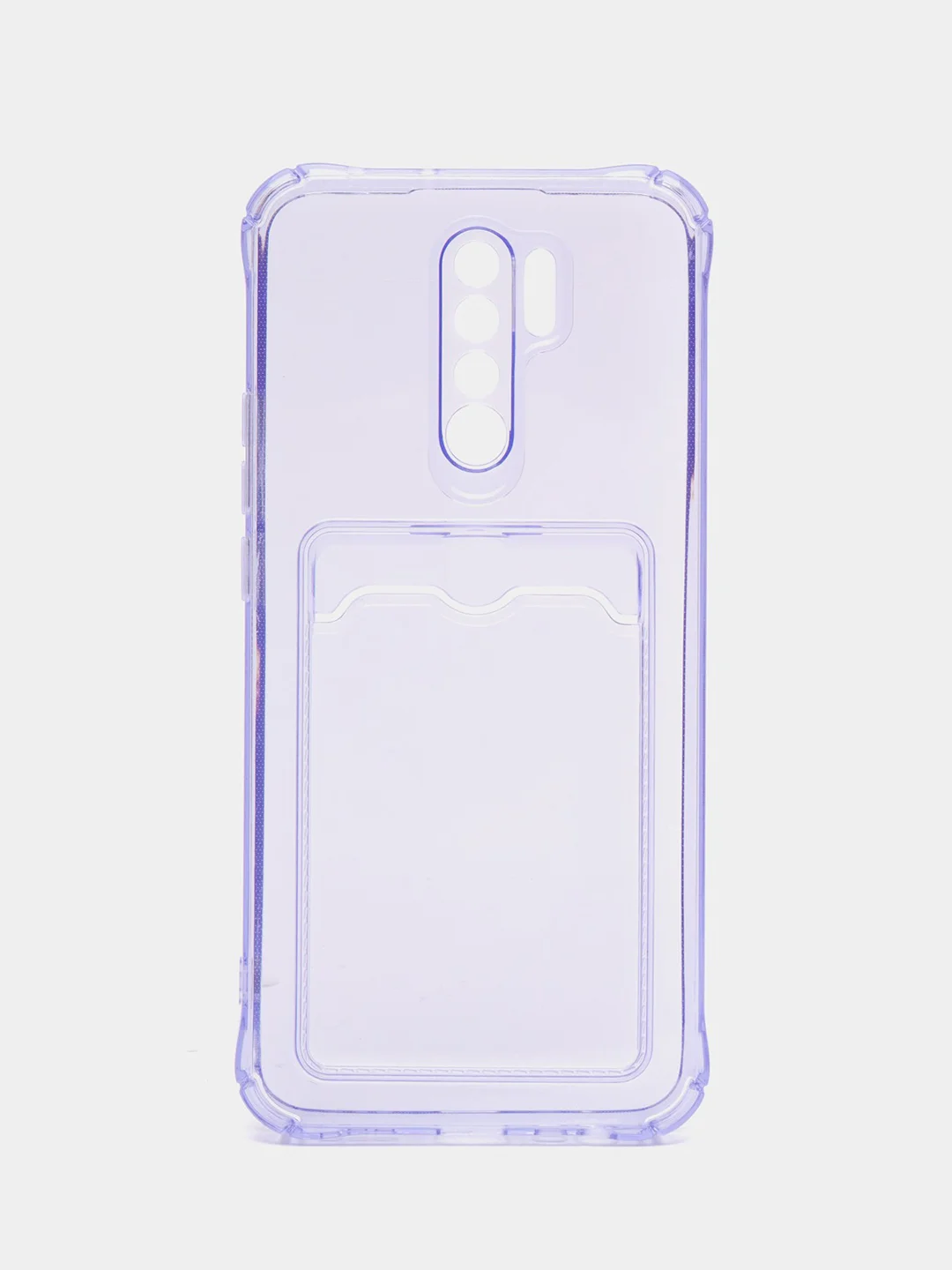 Лавандовый чехол противоударный с отделом под карту для Xiaomi Redmi 10C, 9A, 9C, A1+, Poco M3, M5