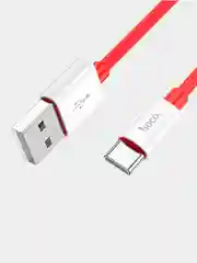 Красный кабель X87, Type-C, USB, быстрая зарядка