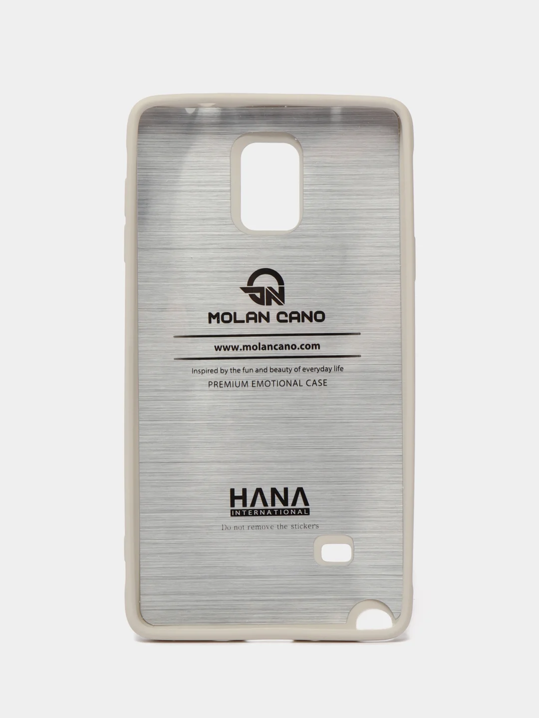 Серый силиконовый чехол для Samsung Galaxy Note 4 / SM-N910 бампер Hana Molan Cano для смартфона