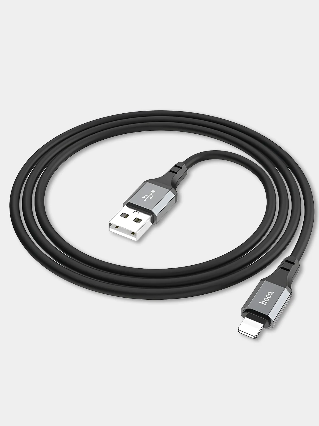Черный кабель для iphone usb lightning для зарядки телефона