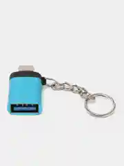 Голубой переходник Адаптер OTG с USB 3.0 на Type-C, для Смартфонов, для Ноутбуков, для Флешек