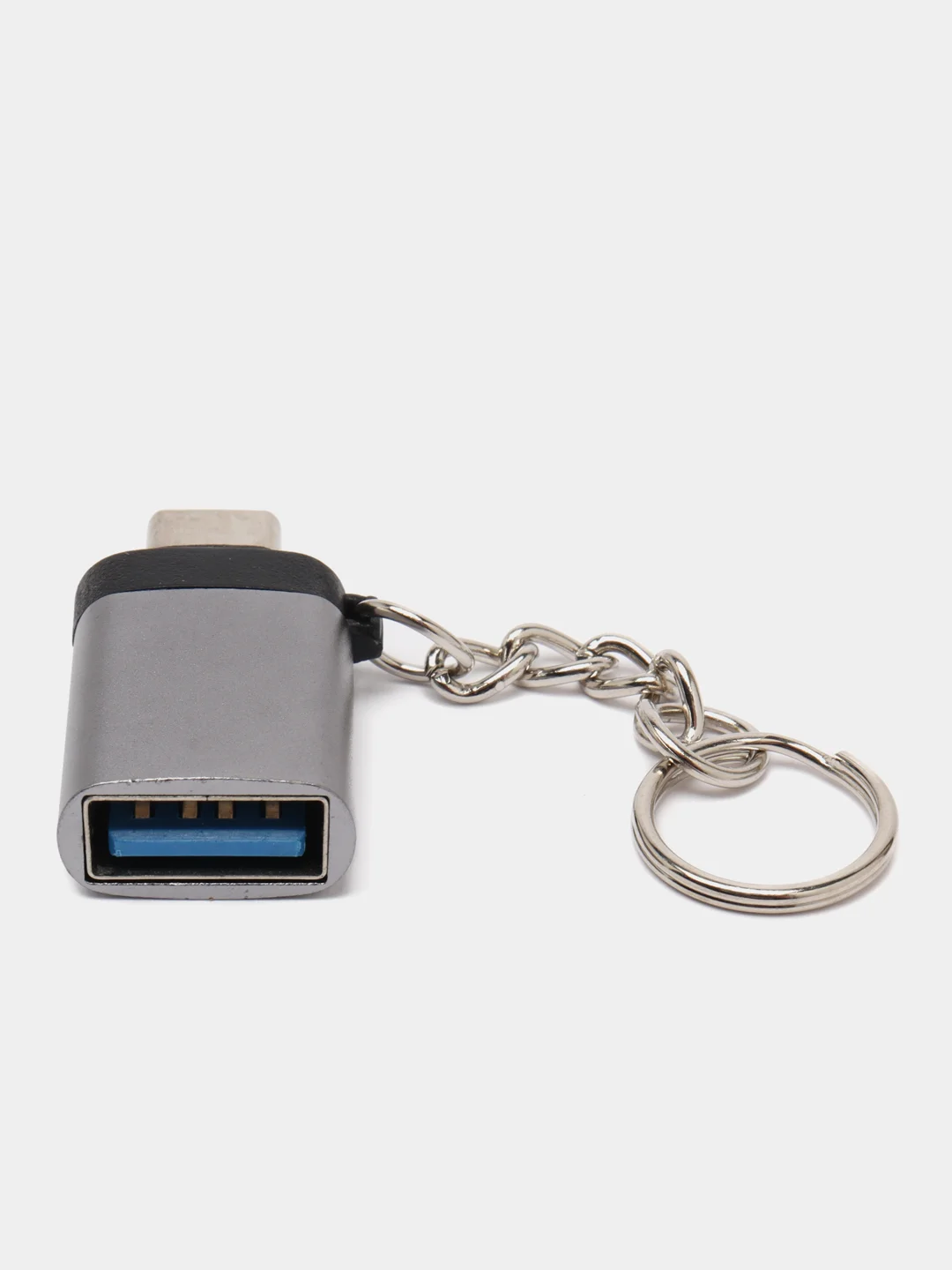Серебряный переходник Адаптер OTG с USB 3.0 на Type-C, для Смартфонов, для Ноутбуков, для Флешек