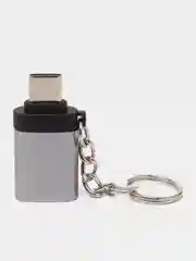 Серебряный переходник Адаптер OTG с USB 3.0 на Type-C, для Смартфонов, для Ноутбуков, для Флешек