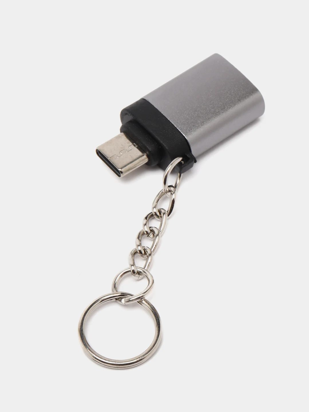 Серебряный переходник Адаптер OTG с USB 3.0 на Type-C, для Смартфонов, для Ноутбуков, для Флешек