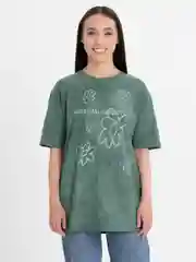 Зеленый футболка женская хлопковая