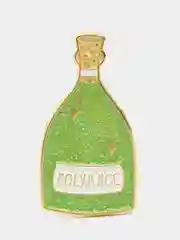 Лесной зеленый металлические значки "Magic potions"