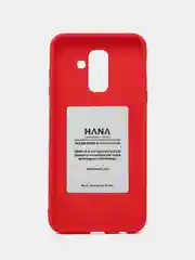 Красный силиконовый чехол для Samsung Galaxy A6+ 2018 / A605F бампер Hana Molan Cano для смартфона