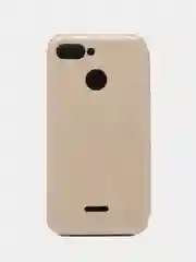 Золотой чехол-книжка с визитницей для Xiaomi Redmi 6 полная защита телефона с отделом для карточки