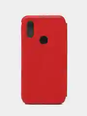 Красный чехол-книжка с визитницей для Xiaomi Redmi 7 полная защита телефона с отделом для карточки