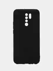 Черный чехол силиконовый для Xiaomi Redmi 9 накладка бампер прозрачный / черный