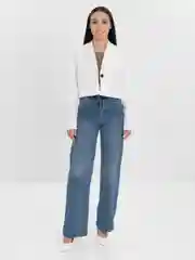 Белый пиджак укороченный, черный