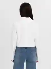 Белый пиджак укороченный, черный