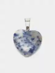 Синий кулон "Сердце", натуральные камни, 2 х 2 см