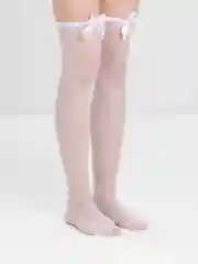Белый чулки с бантом