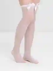 Белый чулки с бантом