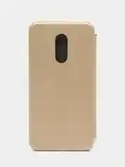 Золотой чехол-книжка с визитницей для Xiaomi Redmi 5 полная защита телефона с отделом для карточки