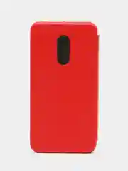 Красный чехол-книжка с визитницей для Xiaomi Redmi 5 полная защита телефона с отделом для карточки