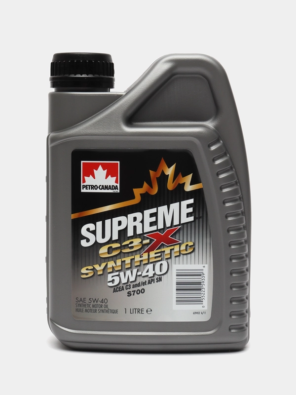 Моторное масло PETRO-CANADA SUPREME C3-X SYNTHETIC 5W-40 1L, ACEA C3, бензин, дизель, газ