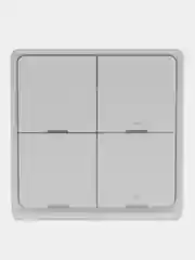 Белый беспроводной 4-клавишный выключатель Zigbee MOES