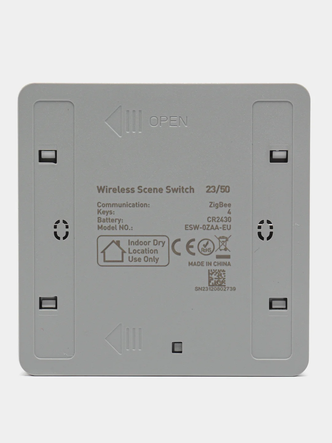 Белый беспроводной 4-клавишный выключатель Zigbee MOES