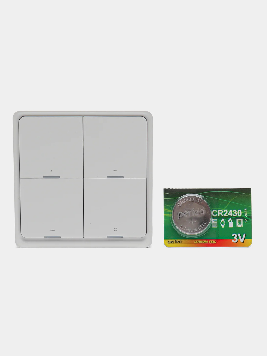 Белый беспроводной 4-клавишный выключатель Zigbee MOES