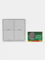 Белый беспроводной 4-клавишный выключатель Zigbee MOES