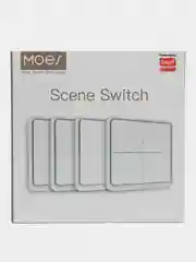 Белый беспроводной 4-клавишный выключатель Zigbee MOES