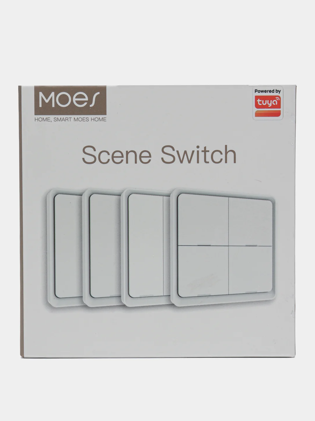 Черный беспроводной 4-клавишный выключатель Zigbee MOES