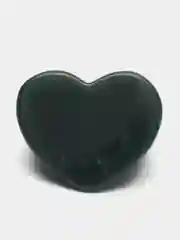 Тёмно-зелёный кольцо акриловое Сердце DH (18,19 размер)