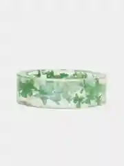 Кольцо из смолы с настоящими цветочками