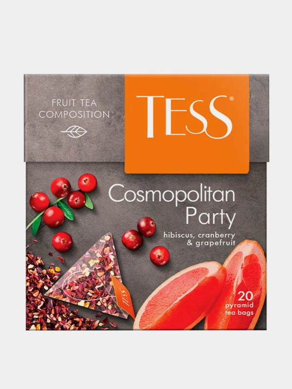 Чай фруктовый Tess "Cosmopolitan Party", 20 пирамидок, 40 г