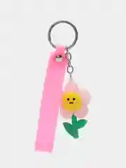 Кораллово-розовый брелок для ключей, с фигуркой,  силиконовая ручка