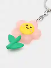 Кораллово-розовый брелок для ключей, с фигуркой,  силиконовая ручка