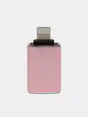 Розовый адаптер-переходник OTG Lightning USB 3.0 на lightning для iPhone конвертер данных