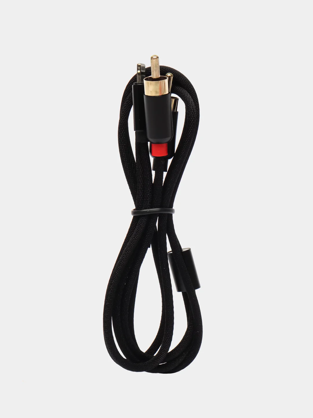 Черный адаптер переходник от Lightning к 2 RCA