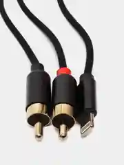 Черный адаптер переходник от Lightning к 2 RCA