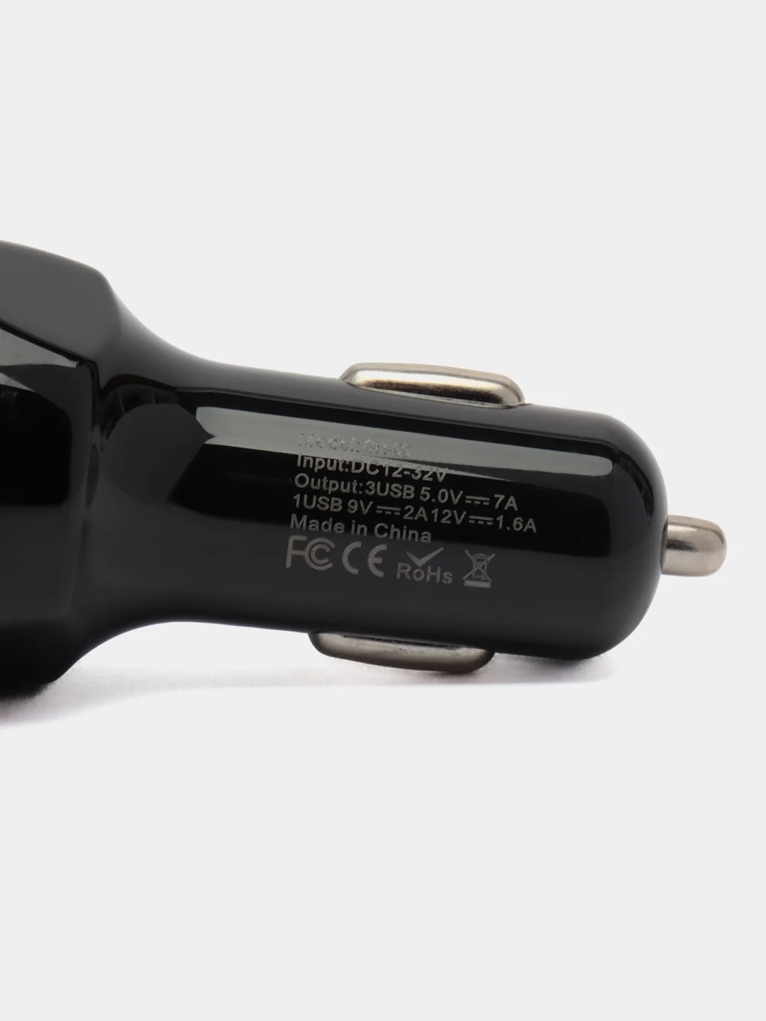 Черный автомобильное зарядное устройство 7А, 3 USB, зарядка в прикуриватель, для телефона
