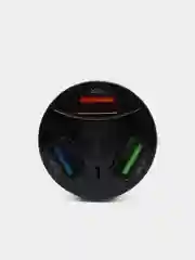 Черный автомобильное зарядное устройство 7А, 3 USB, зарядка в прикуриватель, для телефона
