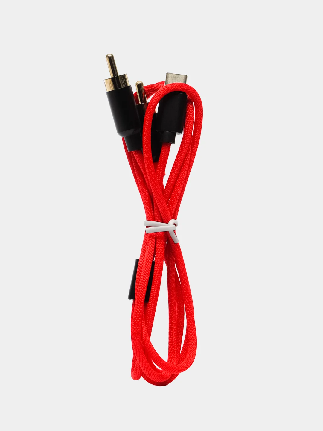 Красный адаптер переходник от Type-C к 2 RCA