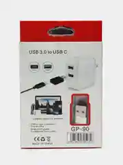 Белый переходник Type-C на USB 3.0, адаптер для смартфона, планшета, для мобильных устройств