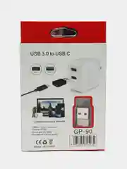 Серый переходник Type-C на USB 3.0, адаптер для смартфона, планшета, для мобильных устройств