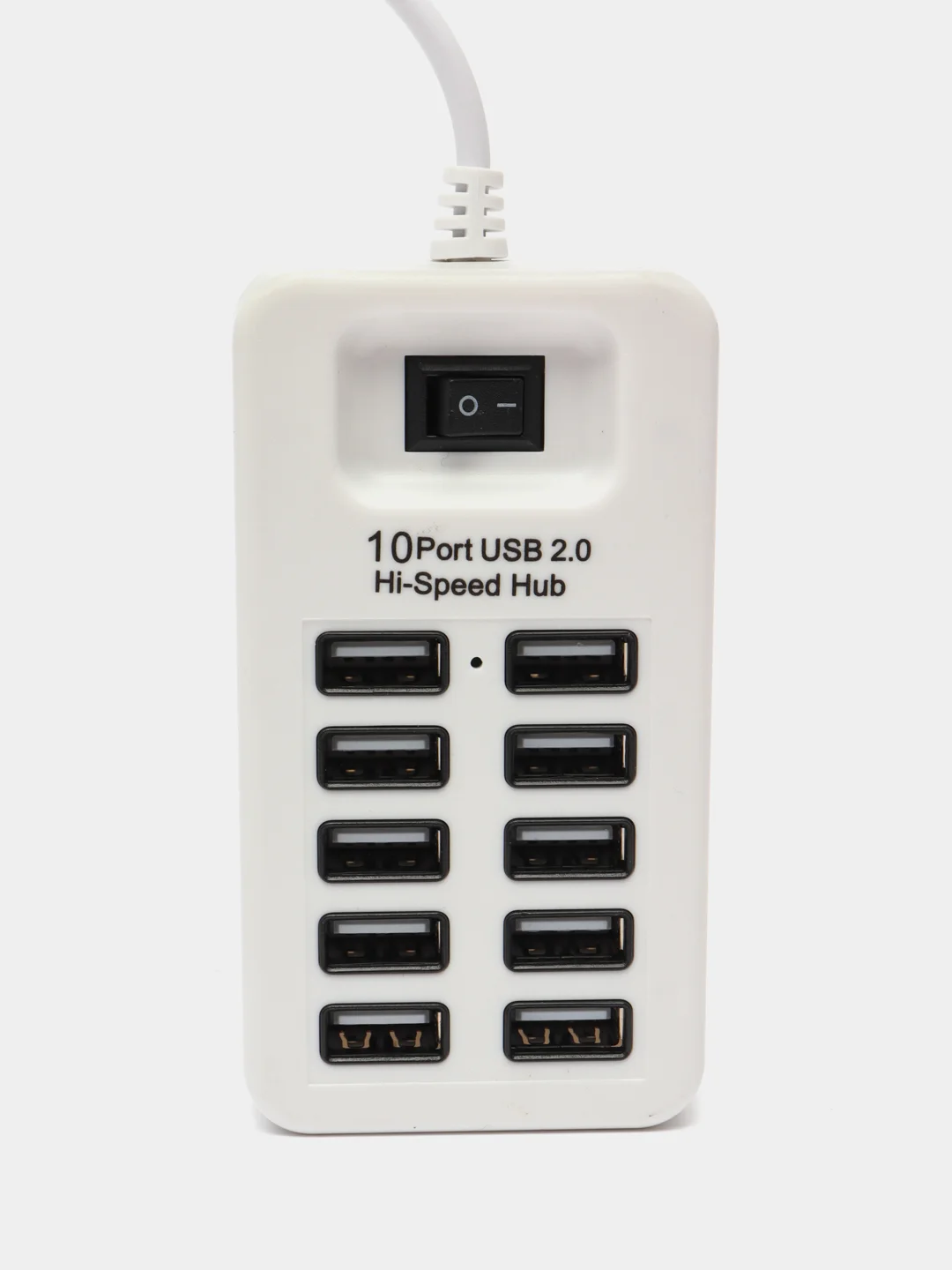 Белый хаб-концентратор USB 2.0 HUB на 10 портов