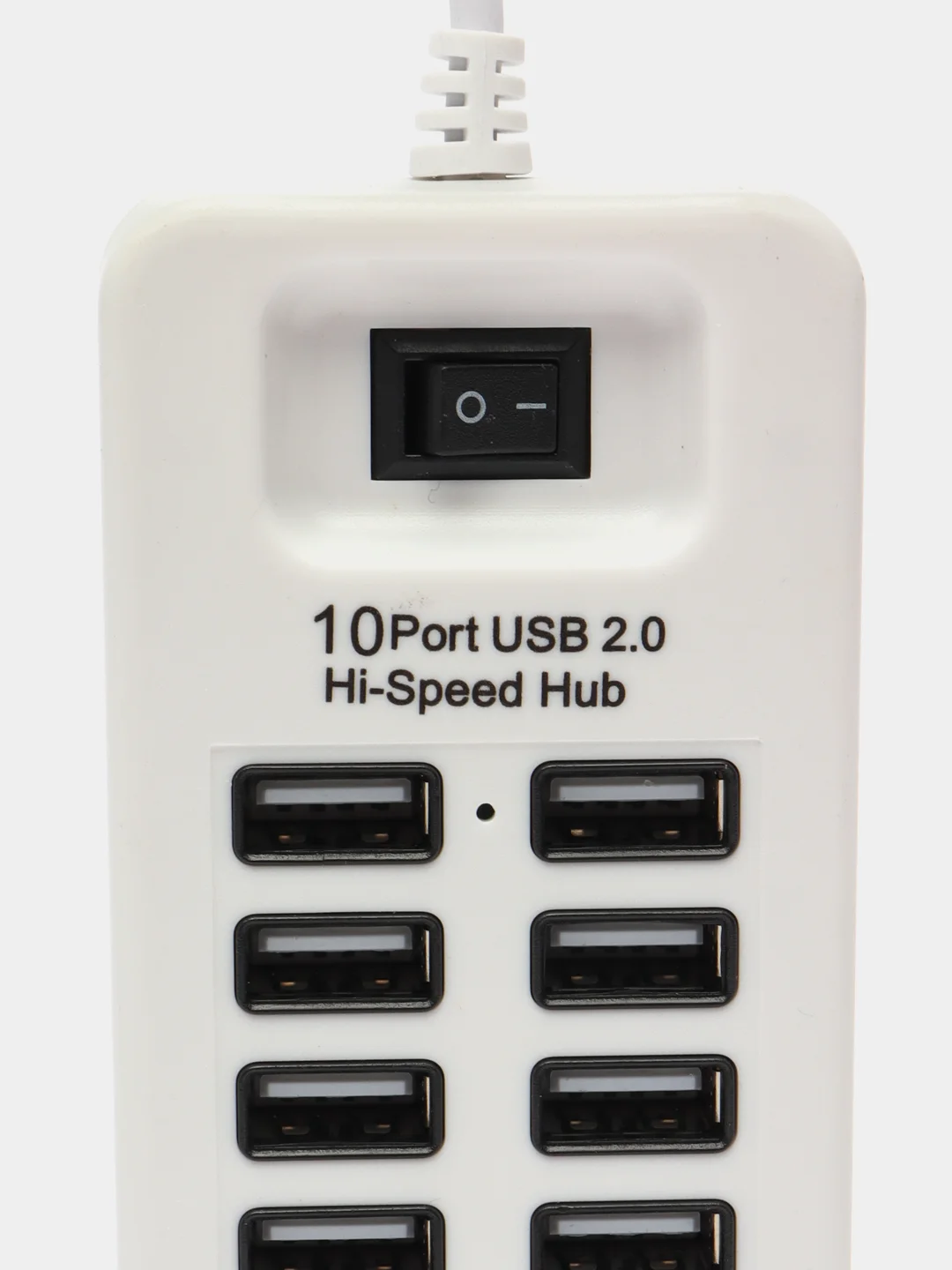 Белый хаб-концентратор USB 2.0 HUB на 10 портов