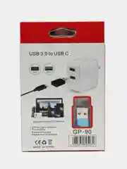 Голубой переходник Type-C на USB 3.0, адаптер для смартфона, планшета, для мобильных устройств