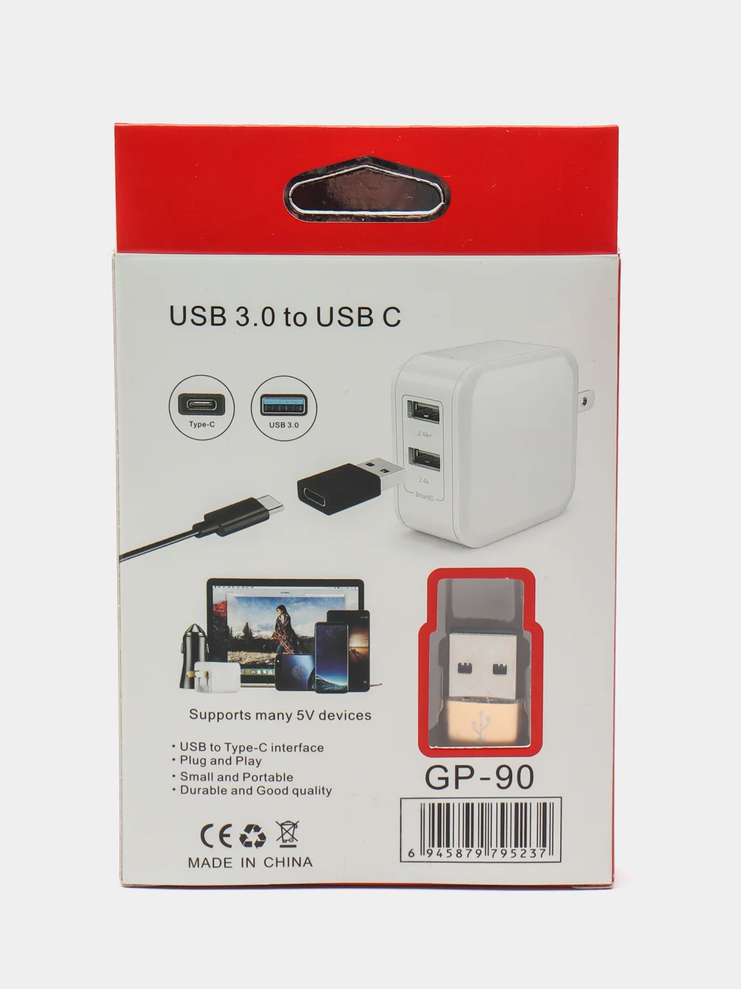 Золотой переходник Type-C на USB 3.0, адаптер для смартфона, планшета, для мобильных устройств