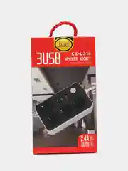 Фильтр сетевой электрический удлинитель, 4 розетки, 3 USB, тройник